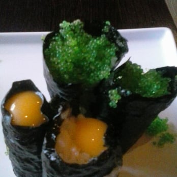 Square Bistro - Quail Egg (Uzura) Wasabi flying fish rice (Tobiko). - New American Near Me - Chardon, Ohio Square Bistro - Quail Egg (Uzura) Wasabi flying fish rice (Tobiko). - New American Near Me - Chardon, Ohio