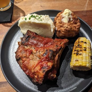 Cook - Half Rack of Baby Back Ribs, Mashed Potato, Corn, and Biscuit. - New American Near Me - Needham, Massachusetts