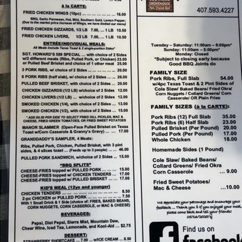 Granny's Southern Smokehouse - Menu - Barbeque Near Me - Saint Cloud, Florida Granny's Southern Smokehouse - Menu - Barbeque Near Me - Saint Cloud, Florida
