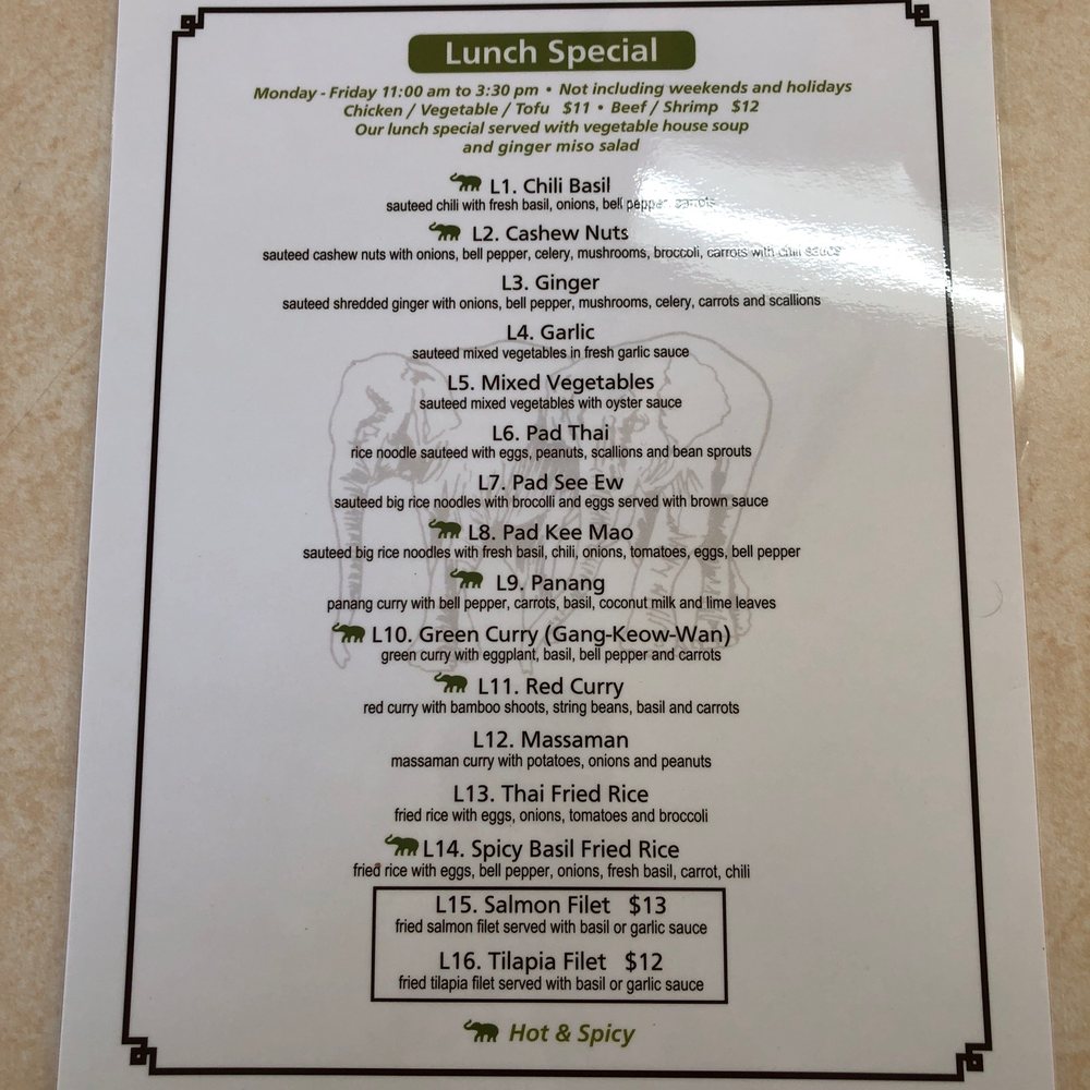 Thai Elephant - Menu - Thai Near Me - Ormond Beach, Florida Thai Elephant - Menu - Thai Near Me - Ormond Beach, Florida