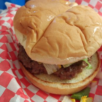 Route 65 Burgers & Fries - My burger with lettuce, mustard, pickle, onion and green chiles - Burgers Near Me - Eckert, Colorado Route 65 Burgers & Fries - My burger with lettuce, mustard, pickle, onion and green chiles - Burgers Near Me - Eckert, Colorado