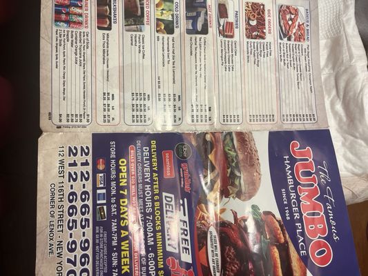 Menu photo 1 Jumbo Hamburgers New York, NY