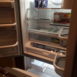 Besko's Appliance - Kitchen Aid counter depth 20 cu ft with interior water dispense and ice maker in freezer.