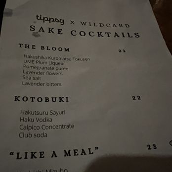 Wildcard Bar - Yummy Japanese beer. Sake cocktail menu - Cocktail Bars Near Me - New York, New York Wildcard Bar - Yummy Japanese beer. Sake cocktail menu - Cocktail Bars Near Me - New York, New York