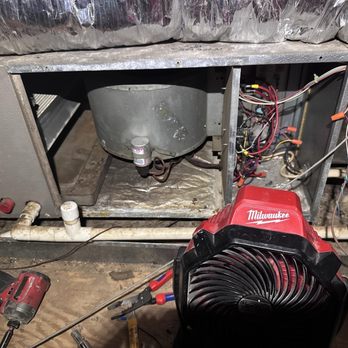 Corvus  - Broken down air conditioning blower system located in attic - Home Inspectors Near Me