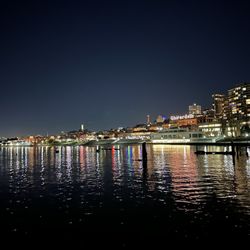Aquatic Park Cove - Aquatic Park Cove at night.