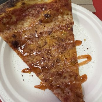 Pompei Pizza - Cheese slice, and they have a mini bar for all your fixings like hot sauce, parm, salt, pepper, and garlic - Pizza Near Me - Jersey City, New Jersey Pompei Pizza - Cheese slice, and they have a mini bar for all your fixings like hot sauce, parm, salt, pepper, and garlic - Pizza Near Me - Jersey City, New Jersey