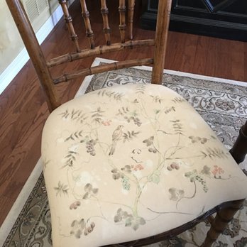 ISAAC'S - Before Pic Fabric went orange in places - Furniture Reupholstery Near Me - Geneva, Illinois