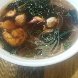 Sushi Roll - Shumashi soup w seafood and noodles great!