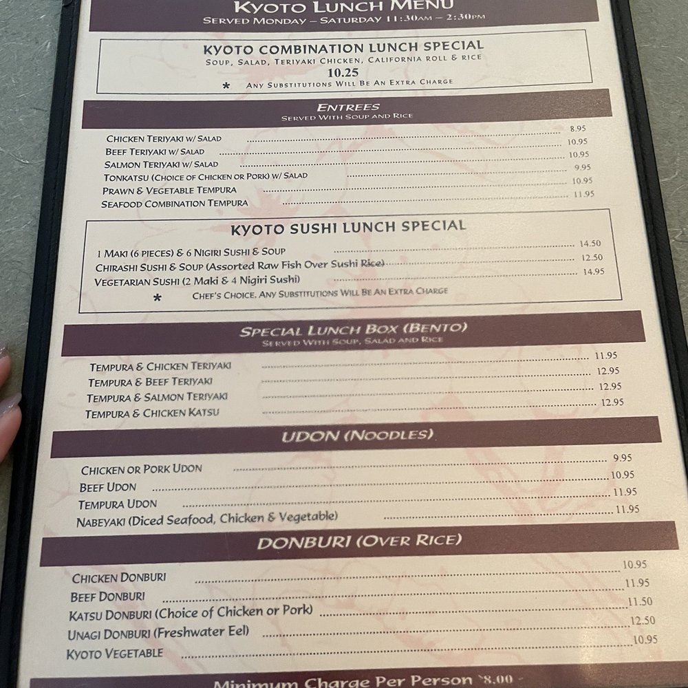Kyoto Restaurant - Lunch Menu - Japanese Near Me - Rohnert Park, California Kyoto Restaurant - Lunch Menu - Japanese Near Me - Rohnert Park, California