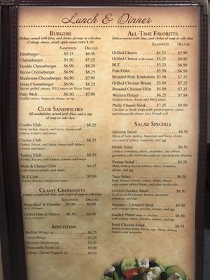 Menu photo 6 Arcade Cafe Paxton, IL