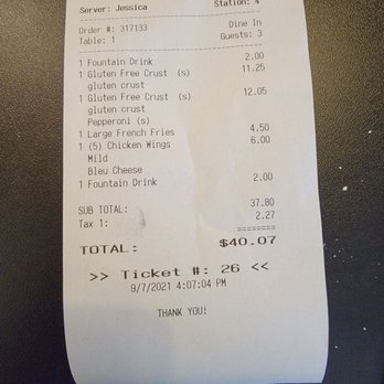 Pizza Napoli & Restaurant - Reciept - Pizza Near Me - Bradford, Pennsylvania