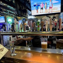 Beacon Tap - Draft taps and mighty fine bartender Tim in view also.