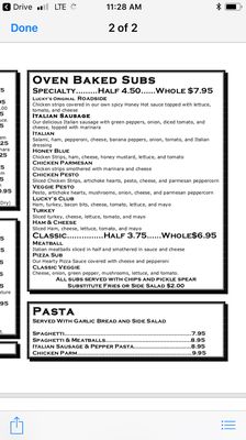 Menu photo 2 Lucky's Sports Tavern Athens, OH