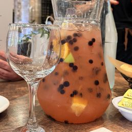 White sangria. White sangria.