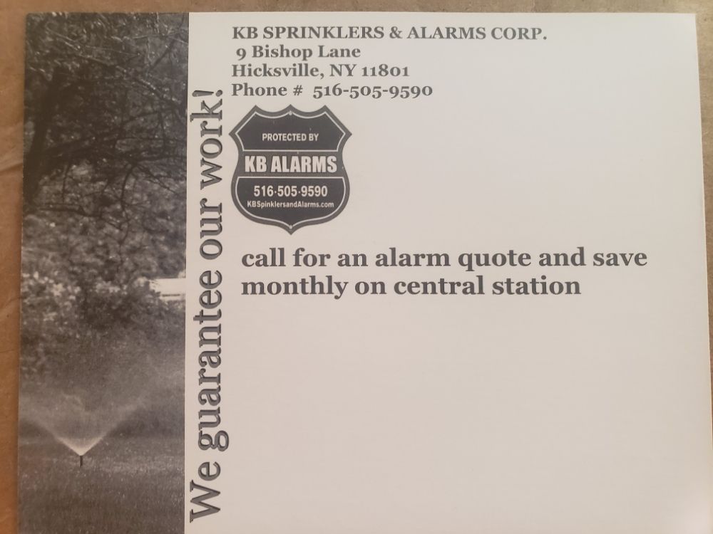 Slide of Kb Sprinkler And Alarm Corp