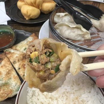 Dumpling Tea & Dim Sum - Big fat juicy Jiaozi/5. Pork Steamed Dumpling - Chinese Near Me - Santa Fe, New Mexico