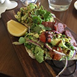 Urban Grounds Cafe - Smashed Avocado with a side of Chorizo
