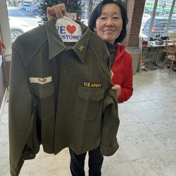 Flair Cleaners Inc - Pictures of the owner with my late father's army shirt they so expertly and carefully cleaned