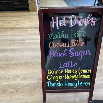T-Asian Market - a sign for hot drinks - Grocery Near Me - East Haven, Connecticut