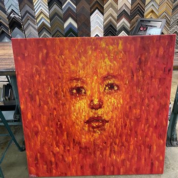 JV Custom Framing - Large painting, used a large stretcher bars with a gallery wrap look. Really to hang on the wall. - Framing Near Me - Seminole, Florida