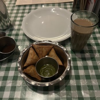 Dishoom - Vegetable Samosas and House Chai - Indian Near Me - London, XGL Dishoom - Vegetable Samosas and House Chai - Indian Near Me - London, XGL