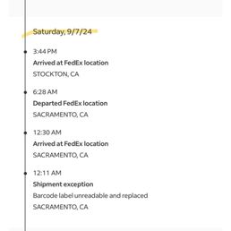Tracking- honestly it sounds like someone at Stockton is stealing packages and just repeats scanning it based on all the other reviews.