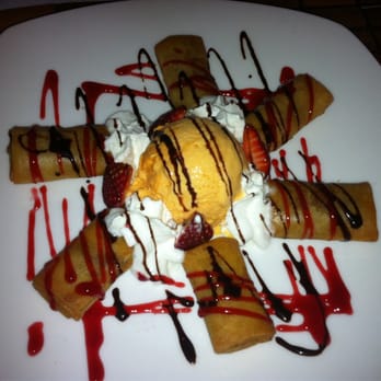 Basil Thai & Sushi - Fried Banana with Mango icecream whip cream & chocolate & strawberry syrup mmmm:) - Asian Fusion Near Me - Brunswick, Georgia Basil Thai & Sushi - Fried Banana with Mango icecream whip cream & chocolate & strawberry syrup mmmm:) - Asian Fusion Near Me - Brunswick, Georgia