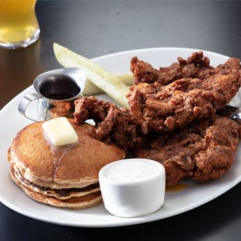 Yard House - Meet a favorite, like our Nashville Hot Chicken, made with sweet potato pancakes, pickles, ranch dressing, honey hot sauce & fried sage. - New American Near Me - Mclean, Virginia Yard House - Meet a favorite, like our Nashville Hot Chicken, made with sweet potato pancakes, pickles, ranch dressing, honey hot sauce & fried sage. - New American Near Me - Mclean, Virginia