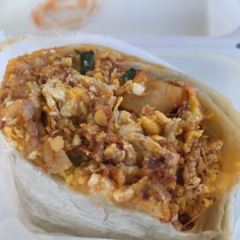 Ramos Donut House - Tasty & big chorizo breakfast burrito w a salsa that had a good kick. - Donuts Near Me - Red Bluff, California Ramos Donut House - Tasty & big chorizo breakfast burrito w a salsa that had a good kick. - Donuts Near Me - Red Bluff, California