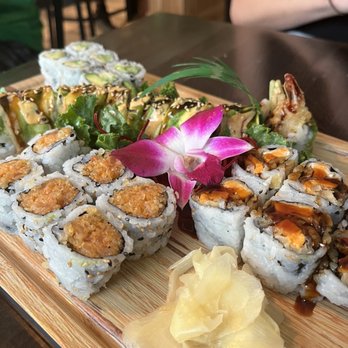 AMA Sushi - Spicy salmon roll, avocado roll, dragon roll, and sweet potato roll. - Sushi Bars Near Me - Edina, Minnesota