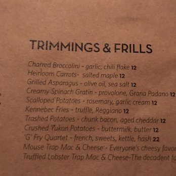 Barton G - Menu for side dishes - New American Near Me - Miami Beach, Florida
