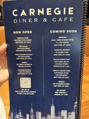 Menu photo 8 Carnegie Diner New York, NY