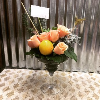 A Snails Place - Custom fresh flower arrangement designed in a martini glass. - Florists Near Me - Elma, New York A Snails Place - Custom fresh flower arrangement designed in a martini glass. - Florists Near Me - Elma, New York