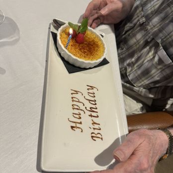 Eddie Merlot's - Cute birthday dessert - Steakhouses Near Me - Ashburn, Virginia