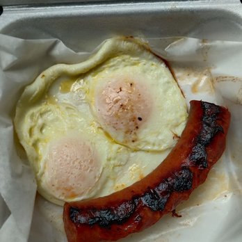 EJ's Bayfront Cafe - Naples - KIELBASA and over easy eggs. - New American Near Me - Naples, Florida