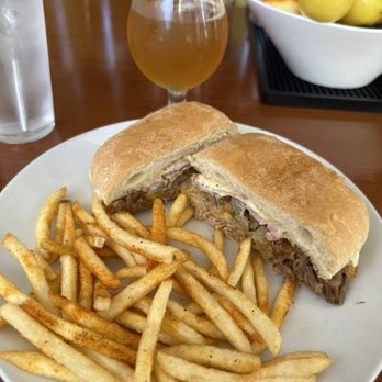 The Vault - Cuban Sandwich and peach cobbler sour ale - American Near Me - Tulsa, Oklahoma