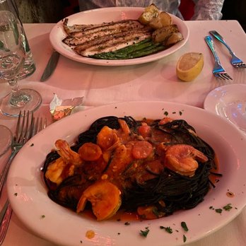 Etna Restaurant & Wine Bar - shrimp scampi with squid ink pasta - Italian Near Me - Cleveland, Ohio