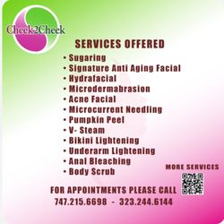 Cheek2Cheek - C2C is now offering more services