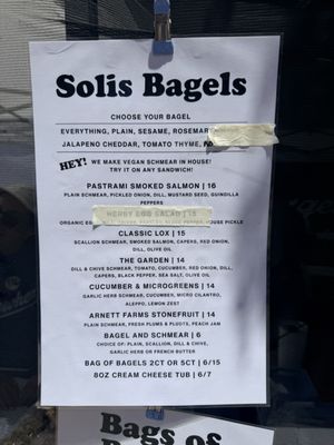 Menu photo 1 Solis Bagel Long Beach, CA