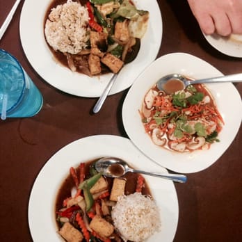 Thai Basil Restaurant - Squid salad with rainbow an eggplant stir-fry. - Thai Near Me - Sevierville, Tennessee Thai Basil Restaurant - Squid salad with rainbow an eggplant stir-fry. - Thai Near Me - Sevierville, Tennessee