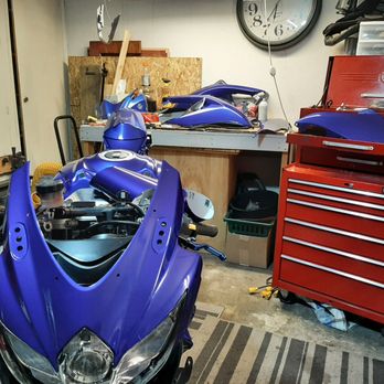 Wrapride - Other fairing parts in various states of wrap. - Vehicle Wraps Near Me - Calgary, Alberta