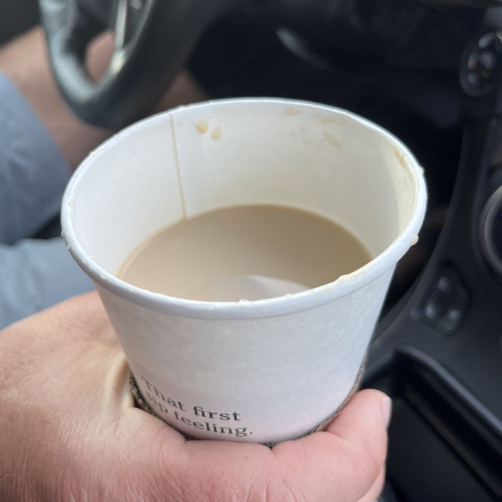 This is supposed to be a venti latte. Slowest Starbucks ever.