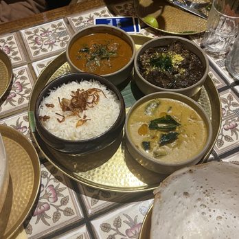 Hoppers - Chicken, black pork and aubergine Kari - Sri Lankan Near Me - Soho, XGL