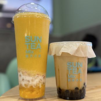 SunTea - Brown Sugar Boba Milk  Mango Grapefruit  @dangit.all - Bubble Tea Near Me - Montebello, California
