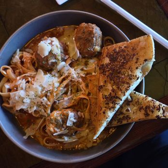 P Wexford's Pub - My "spaghetti" with meatballs. The purists may carp that the pasta wasn't what they would think of as "spaghetti"  but alfredo noodles. - American Near Me - Modesto, California