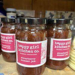 We always carry local organic Happy Girl Kitchen jams and pickles