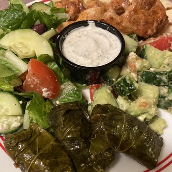 Jilla's Gourmet Kitchen - Grilled Chicken Naan, Stuffed Grape Leaves, Tzatziki & Pita, Persian Salad - Cafes Near Me - Little River, South Carolina