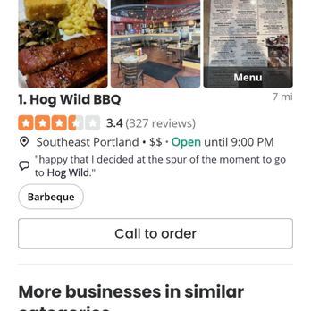 Hog Wild BBQ - Oh, hey! They ARE open. - Barbeque Near Me - Happy Valley, Oregon