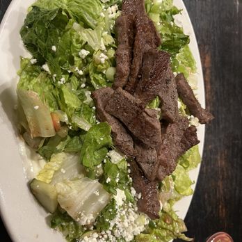CopperTop Tavern - Vestal - Plain looking Steakhouse salad - BEWARE of the layer of bleu cheese dressing on the bottom (veggies were soggy) - New American Near Me - Vestal, New York CopperTop Tavern - Vestal - Plain looking Steakhouse salad - BEWARE of the layer of bleu cheese dressing on the bottom (veggies were soggy) - New American Near Me - Vestal, New York